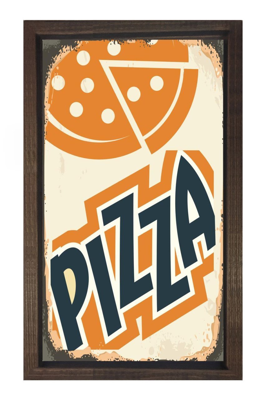 Vintage Pizza Restorant Afiş Tablosu