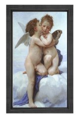 Melekler Tablosu Siyah Ahşap Çerçeve - 50x70