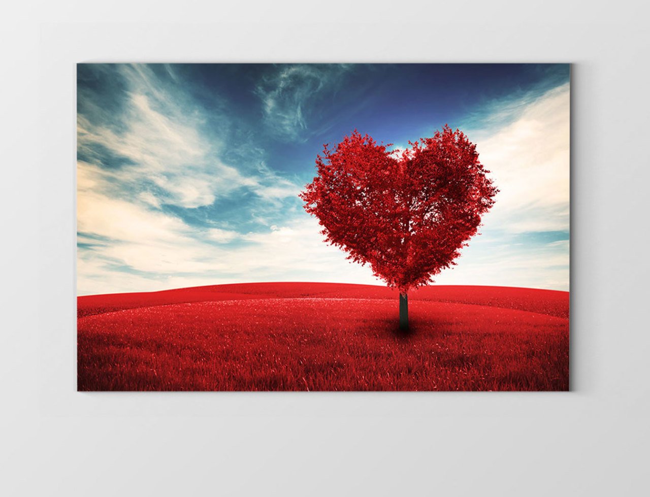Kalp Manzarası Tablosu Çerçevesiz - 40x60