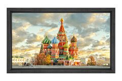Moskova & St. Petersburg Tablosu Siyah Ahşap Çerçeve - 70x100