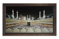 Kabe Manzarası Tablosu Kahverengi Ahşap Çerçeve - 70x100
