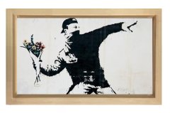 Kalp Militanı Tablosu Naturel Ahşap Çerçeve - 50x90