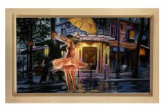 Romantik Gece Tablosu Naturel Ahşap - 100x200