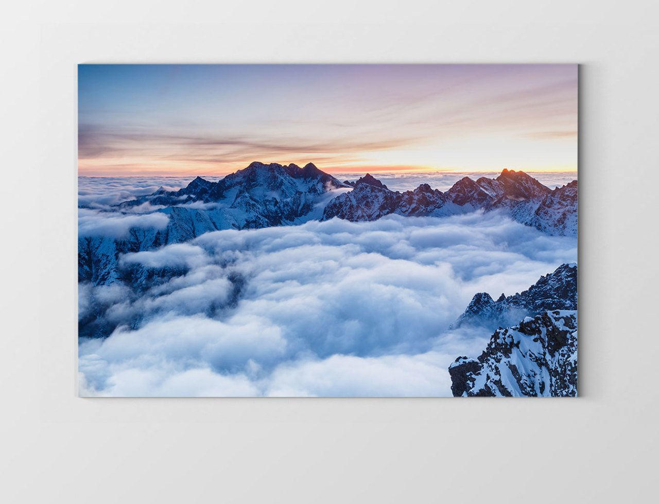 Dağ Gökyüzü  Manzara Tablosu Çerçevesiz - 100x150