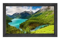 Muhtesem Manzara Tablosu Siyah Ahşap - 50x90
