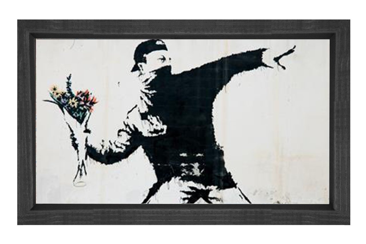 Kalp Militanı Tablosu Siyah Ahşap Çerçeve - 45x30