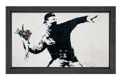 Kalp Militanı Tablosu Siyah Ahşap Çerçeve - 45x30