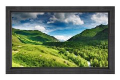 Gökyüzü Ve Yeşil Orman Tablosu Siyah Ahşap - 40x60