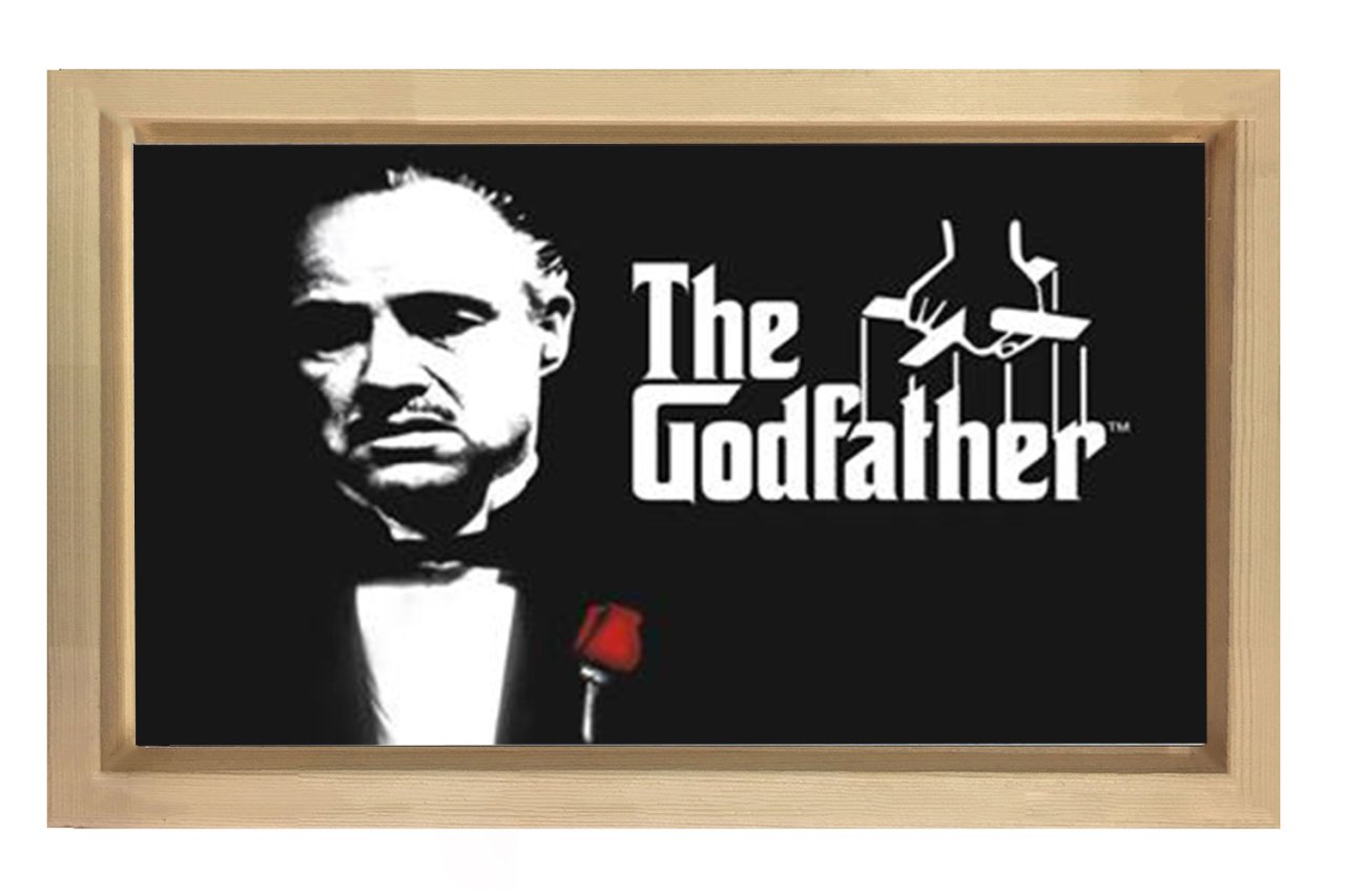 The God Father  Tablosu Naturel Ahşap Çerçeve - 50x90