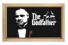 The God Father  Tablosu Naturel Ahşap Çerçeve - 50x90