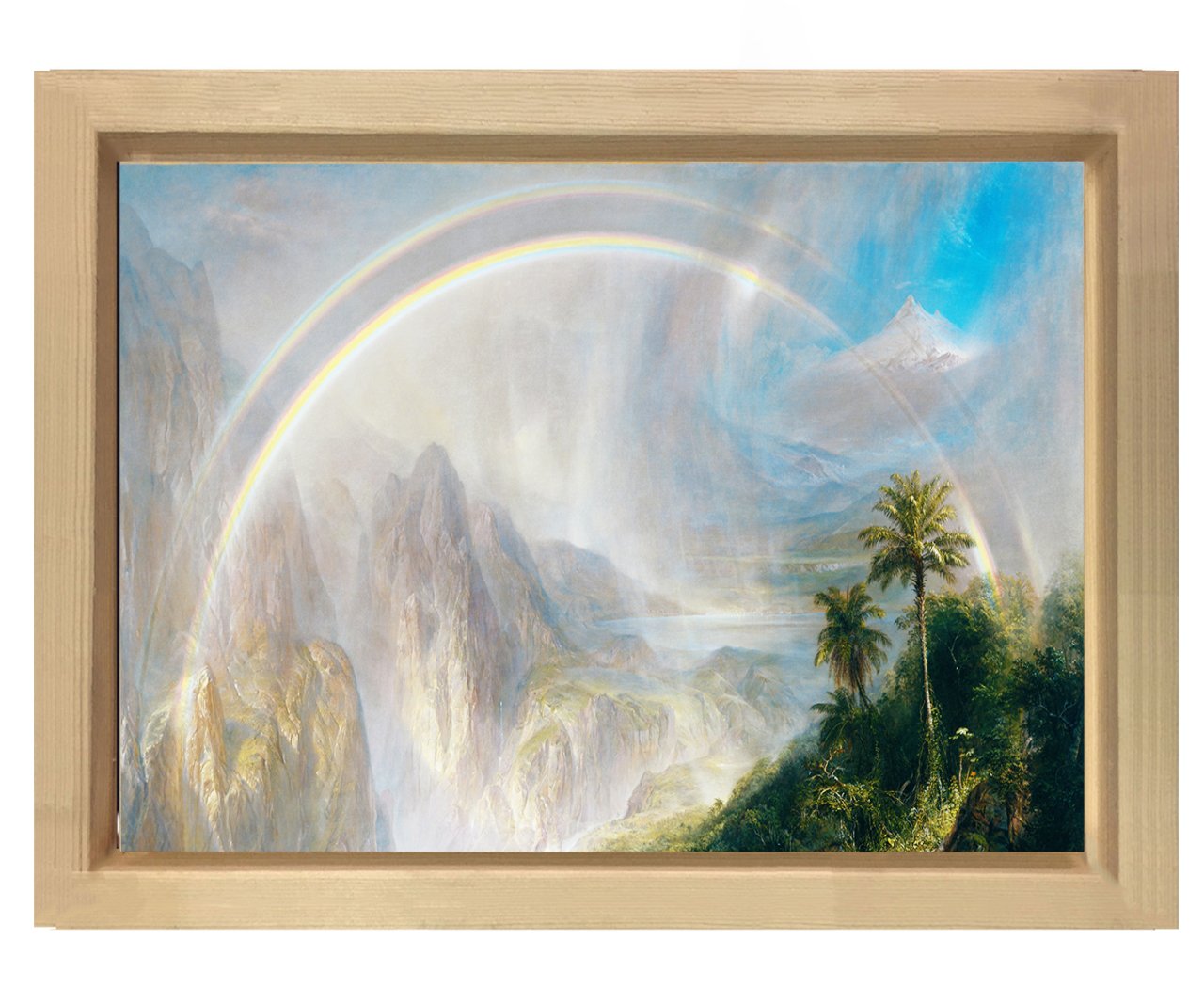 Frederic Edwin Church - Rainy Season Tropics Tablosu Naturel Ahşap Çerçeve - 45x30