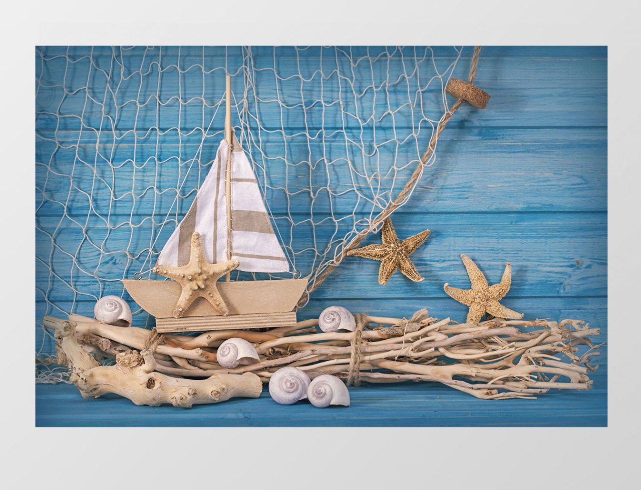 Yelken Yıldız Tablosu Çerçevesiz - 45x30