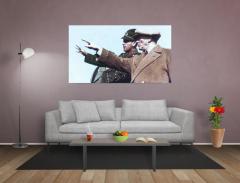 Atatürk İstikbal Göklerde Tablosu Naturel Ahşap - 100x150