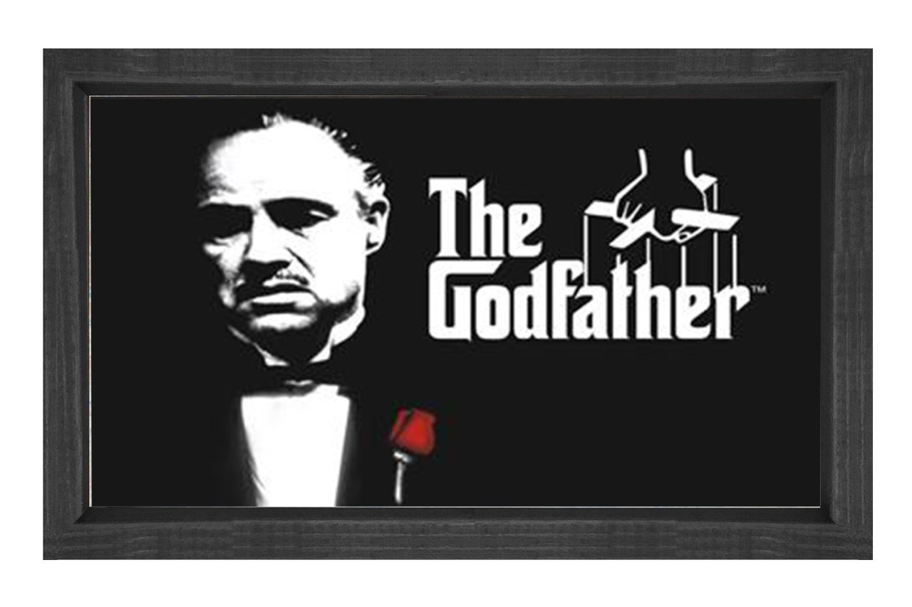 The God Father  Tablosu Siyah Ahşap Çerçeve - 100x200