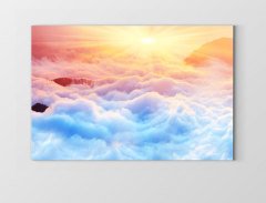 Gündoğumu Gökyüzü Manzarası  Tablosu Çerçevesiz - 100x200