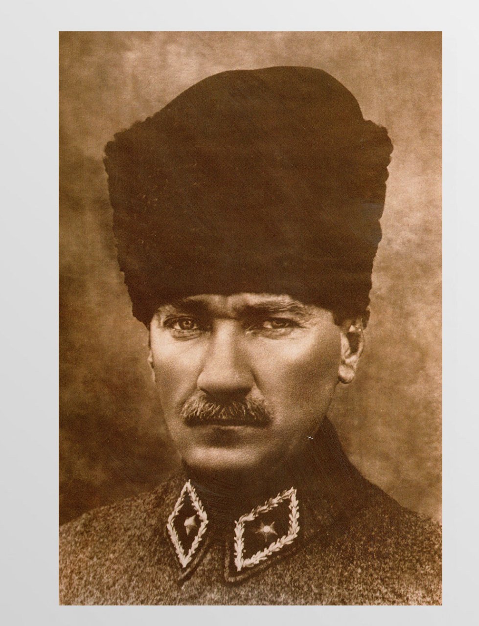 Atatürk Eskitme Tablosu Çerçevesiz - 70x100