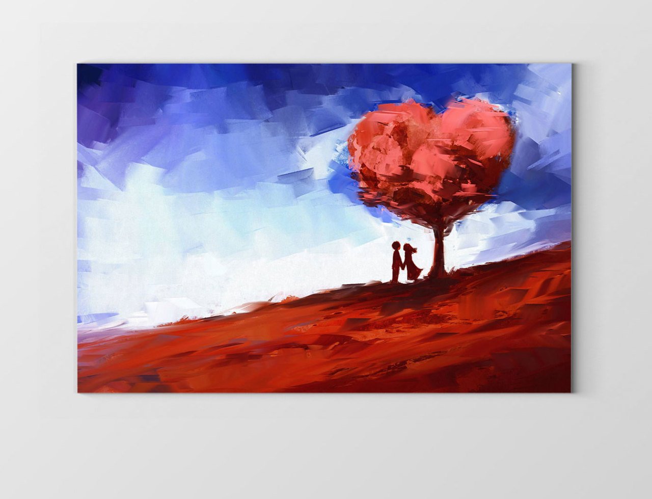 Kalp Ağacı  Tablosu Çerçevesiz - 40x60