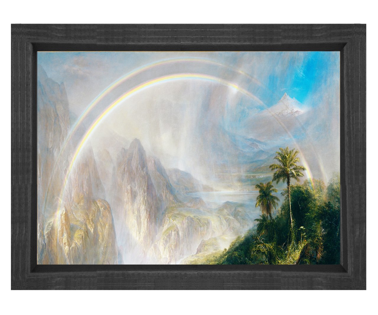 Frederic Edwin Church - Rainy Season Tropics Tablosu Siyah Ahşap Çerçeve - 100x200