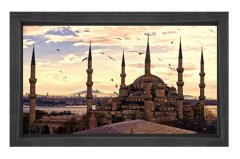 Sultan Ahmet Camii Tablosu Siyah Ahşap Çerçeve - 70x100