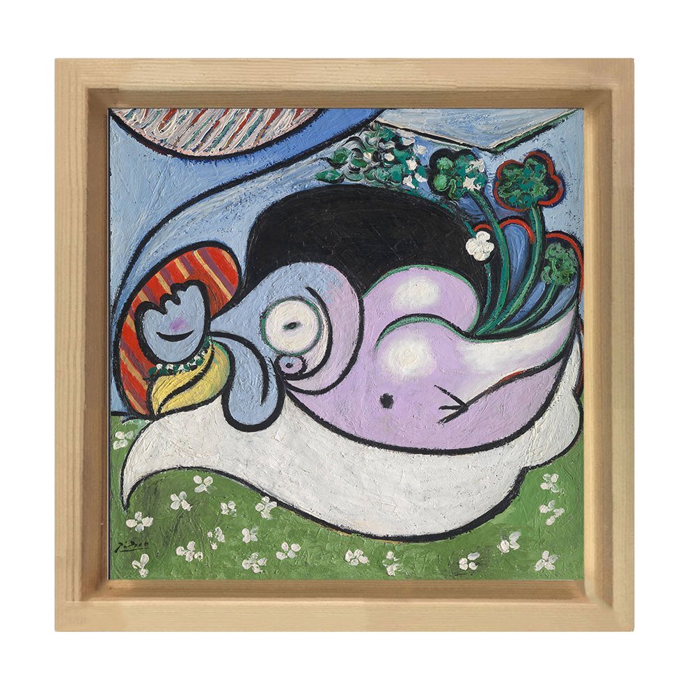 Pablo Picasso Tablosu Naturel Ahşap Çerçeve - 70x70