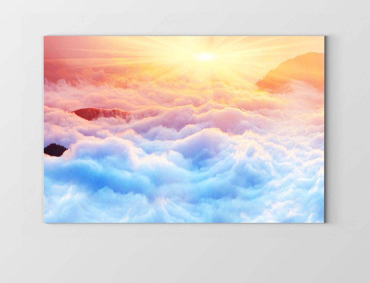 Gündoğumu Gökyüzü Manzarası  Tablosu Çerçevesiz - 50x70