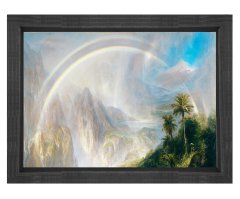 Frederic Edwin Church - Rainy Season Tropics Tablosu Siyah Ahşap Çerçeve - 50x70