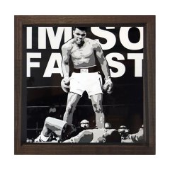 Muhammed Ali Tablosu Kahverengi Ahşap Çerçeve - 70x70