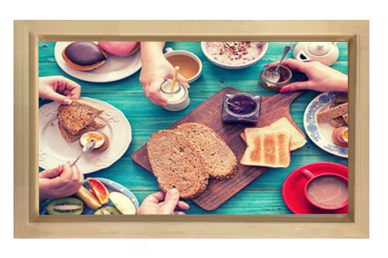 Kahvaltı Masası Tablosu Naturel Ahşap - 100x200