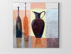 Vazo Ve Şişeler Tablosu Çerçevesiz - 80x80