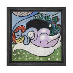 Pablo Picasso Tablosu Siyah Ahşap Çerçeve - 60x60