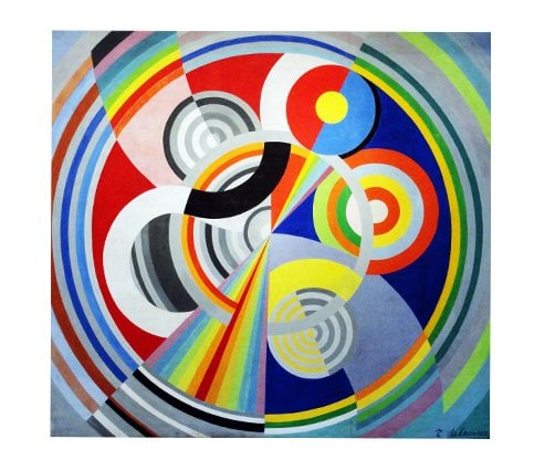 Robert Delaunay soyut scaled tablosu Çerçevesiz - 70x100