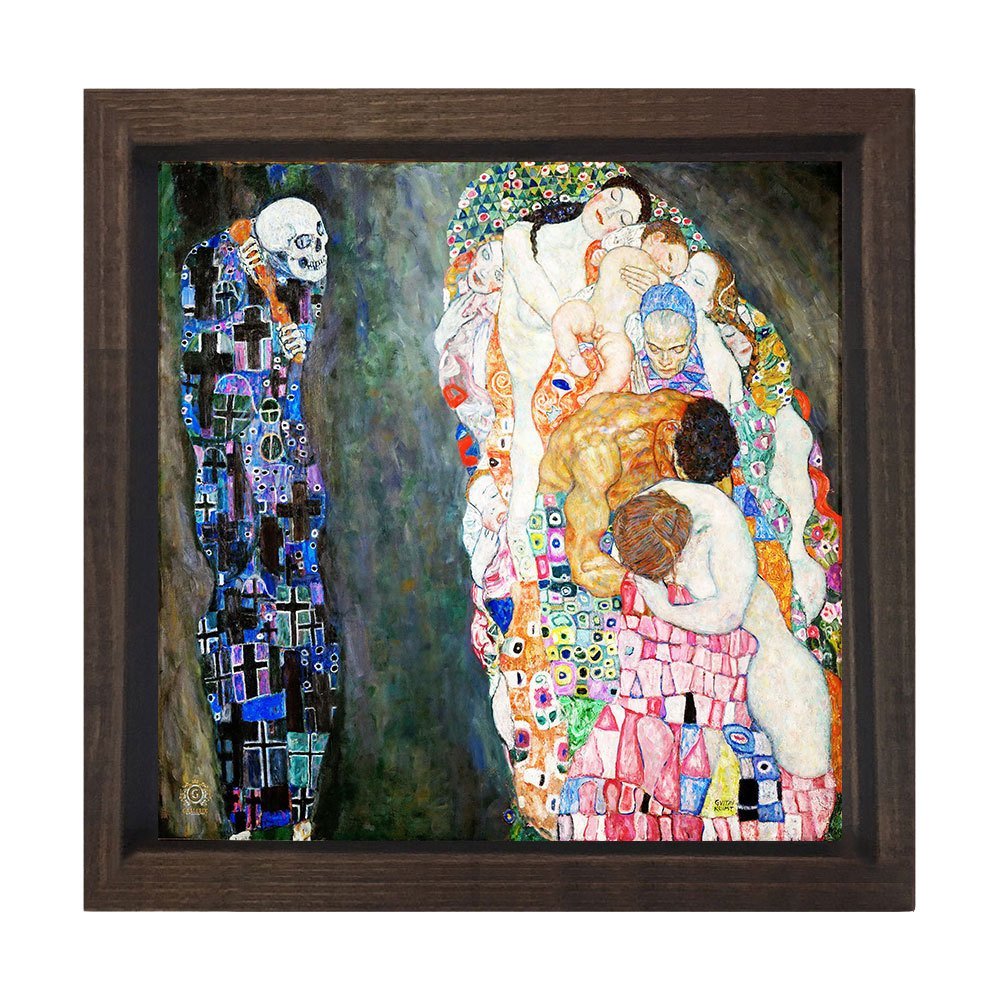 Ölüm Ve Yaşam Tablosu Kahverengi Ahşap Çerçeve - 80x80