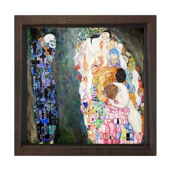 Ölüm Ve Yaşam Tablosu Kahverengi Ahşap Çerçeve - 90x90