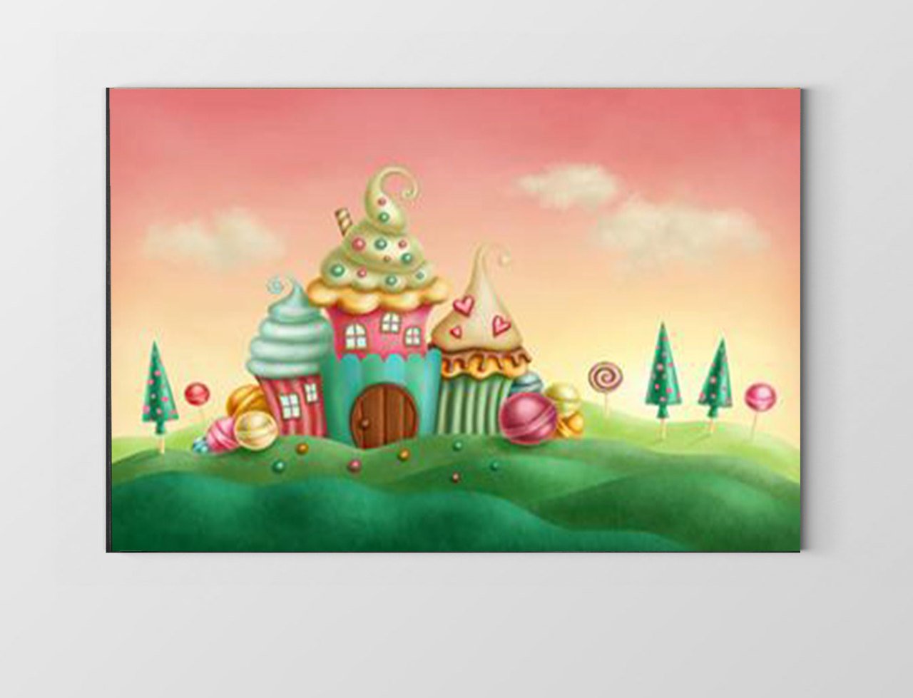 Pastalı Ev Diyarı Tablosu Çerçevesiz - 40x60