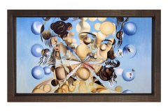 Galatea of the Spheres Tablosu Kahverengi Ahşap Çerçeve - 50x90