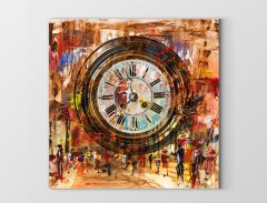 Eski Saat Tablosu Çerçevesiz - 30x30