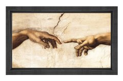 Michelangelo Eller Tablosu Tablosu Siyah Ahşap Çerçeve - 100x150