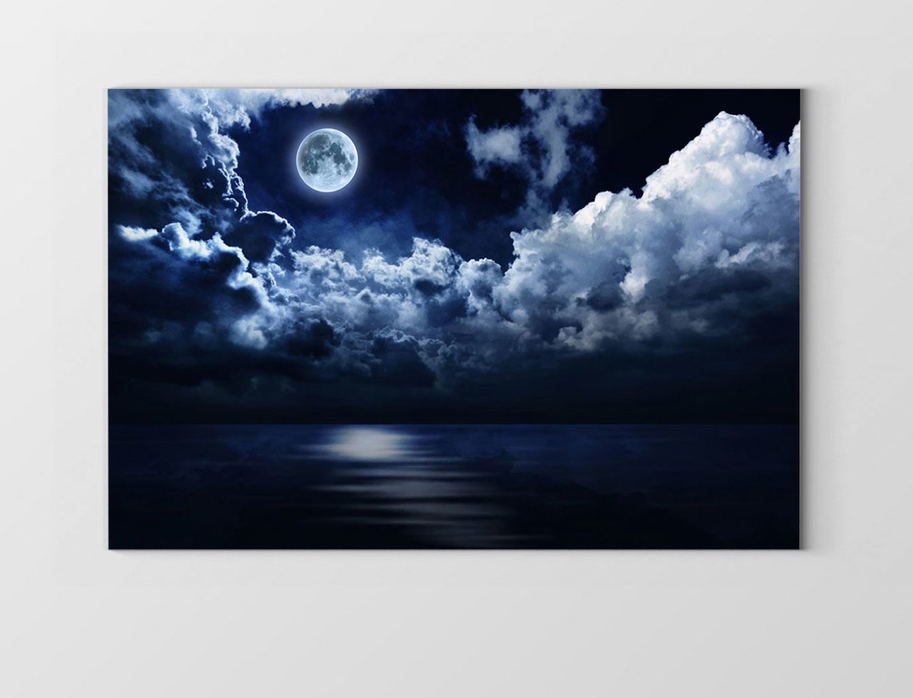 Dolunay ve Gökyüzyü Tablosu Çerçevesiz - 45x30