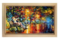 Aşıklar Yol Manzara Tablosu Naturel Ahşap - 50x70