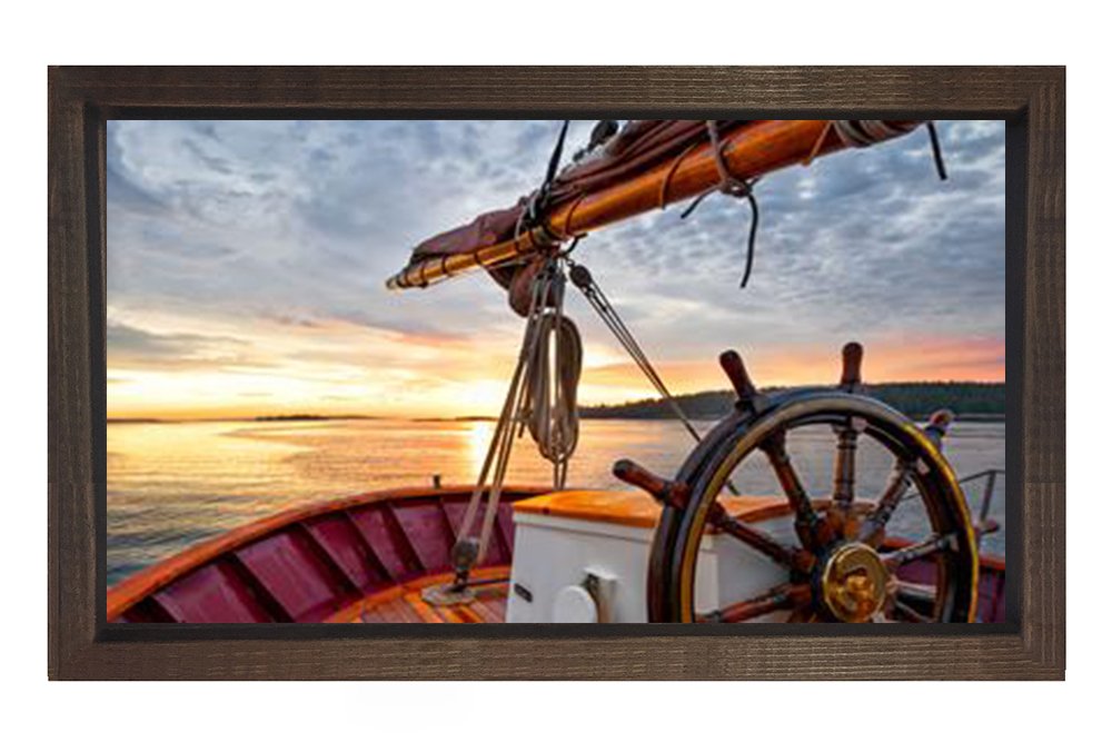 Dümen Tablosu Kahverengi Ahşap Çerçeve - 100x150
