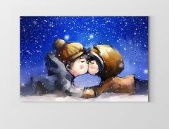 Çoçukluk Aşkı Tablosu Çerçevesiz - 50x70