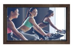 Fitness Yapan Kızlar Tablosu Kahverengi Ahşap - 50x70