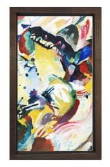Vassily Kandisky Tablosu Kahverengi Ahşap Çerçeve - 50x90