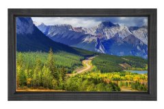 Alp Dağları Manzarası Tablosu Siyah Ahşap - 45x30