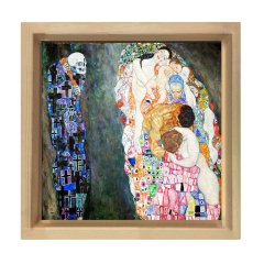 Ölüm Ve Yaşam Tablosu Naturel Ahşap Çerçeve - 70x70