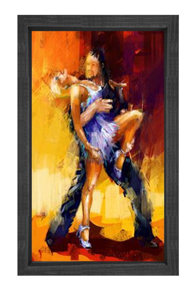 Romantik Tango Tablosu Siyah Ahşap Çerçeve - 40x60